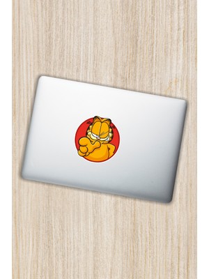 Quart Aksesuar 11 x 11 cm Garfield Kedi Sticker Araba Laptop Oto Motor Sticker