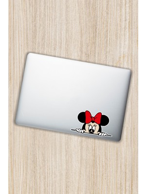 Quart Aksesuar 14 x 8 cm Minnie Mouse Sticker Araba Laptop Oto Motor Sticker