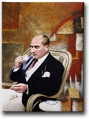 Desenlio Atatürk Portresi Kanvas Tablo