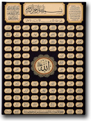 Desenlio Esma-Ül Hüsna Tablo