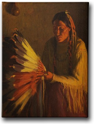 Desenlio Kızılderili Portresi  Canvas Tablo