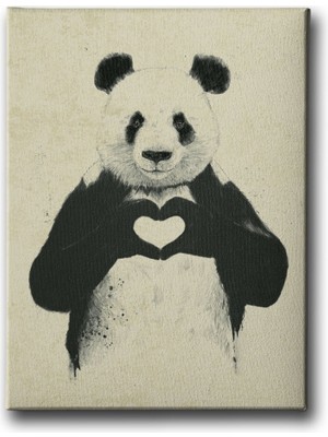 Desenlio Panda Kanvas Tablo