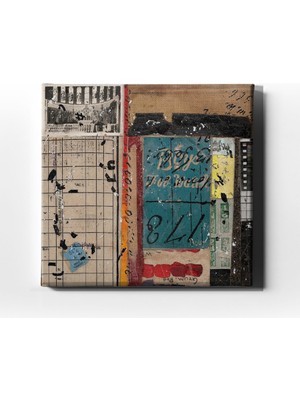 Desenlio Retro Harita Canvas Tablo