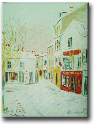 Desenlio Sokak Çizim Kanvas Tablo