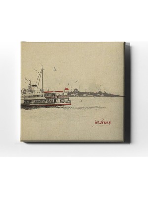 Desenlio Istanbul Vapur  Canvas Tablo