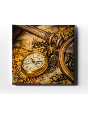 Desenlio Antika Cep Saati Canvas Tablo