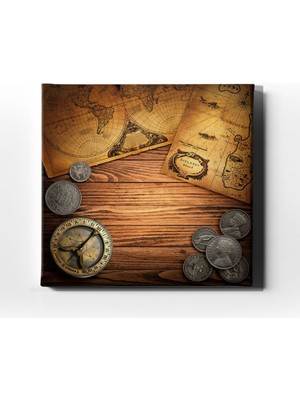 Desenlio Antik Arka Plan Canvas Tablo