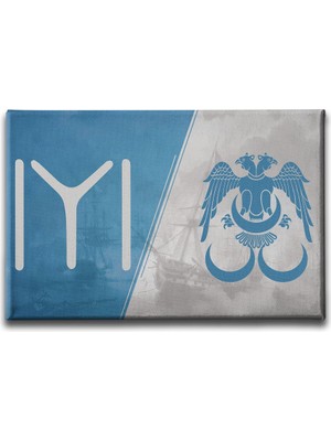 Desenlio Arma Bayraklar Kanvas Tablo