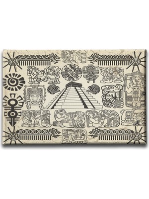 Desenlio Mısır Figürleri  Canvas Tablo