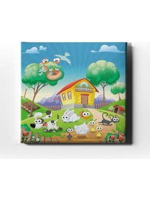 Desenlio Hayvanlar Çocuk Kanvas Tablo