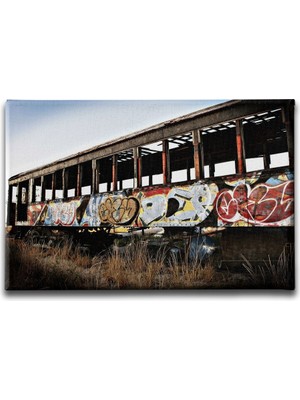 Desenlio Hurda Tren Canvas Tablo