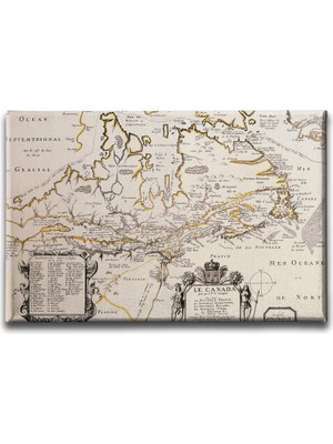 Desenlio Harita Canvas Tablo