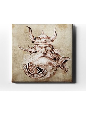 Desenlio Savaşçı Erkek Portresi  Canvas Tablo