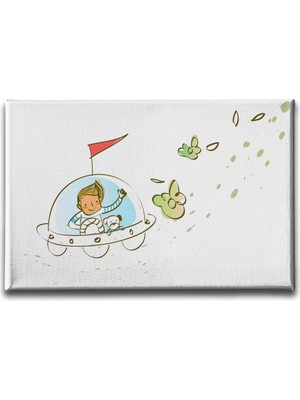 Desenlio Uzay Çocuk Kanvas Tablo