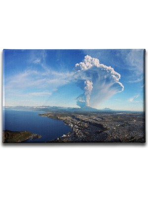 Desenlio Şehir - Gökyüzü Canvas Tablo