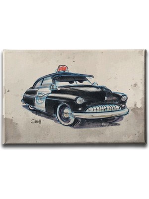 Desenlio Sheriff Cars Kanvas Tablo