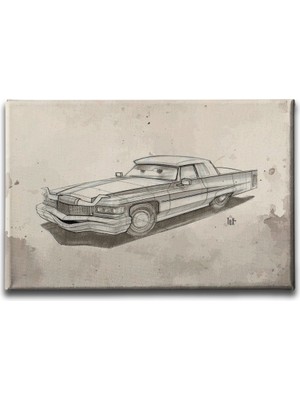Desenlio Araba Kanvas Tablo