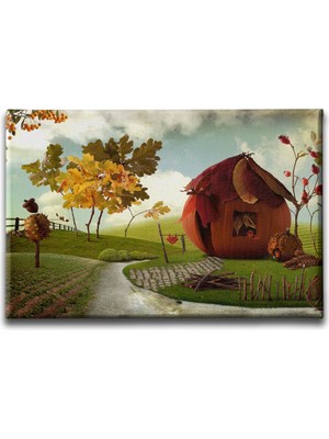 Desenlio Kabak Ev  Kanvas Tablo