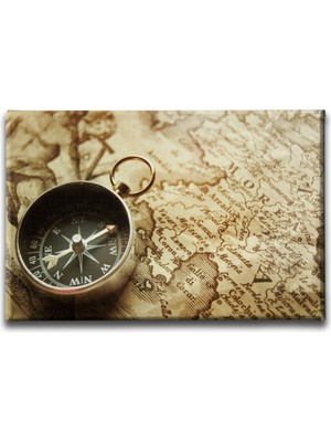 Desenlio Pusula Harita Canvas Tablo