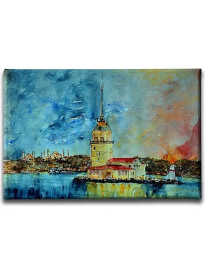 Desenlio Kız Kulesi Yağlı Boya Kanvas Tablo