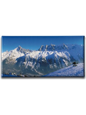 Desenlio Kış Manzara Panoramik Kanvas Tablo