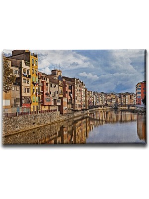 Desenlio Onyar Irmağı Canvas Tablo