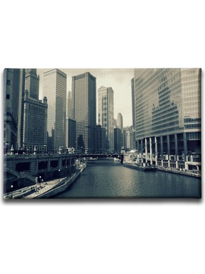 Desenlio Chicago City Canvas Tablo