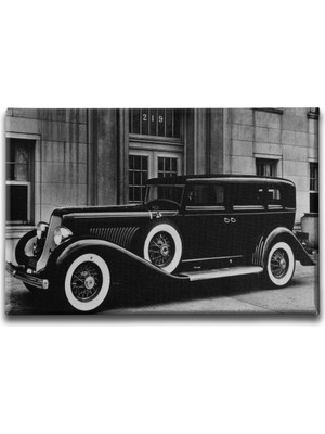 Desenlio Antika Siyah Araba Canvas Tablo