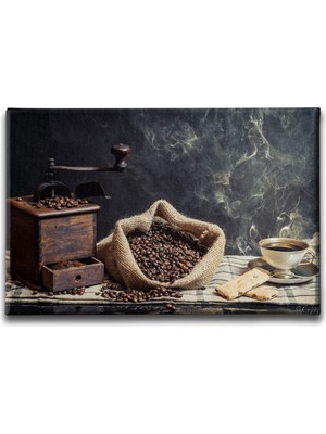 Desenlio Öğütülmemiş Kahve Kanvas Tablo