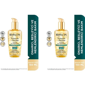 Saç Bakım Yağı Onarıcı Keratin & Argan 150 ml 2 Kutu