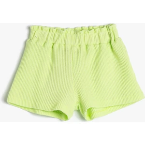 Basic Şort Beli Lastikli Pamuklu Dokulu