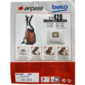 S 4210,S 4240C,S 4250,TRB 6986 B Orjinal Elektrikli Süpürge Toz Torbası (5 Adet)