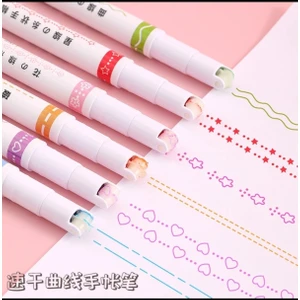 Desenli Silindir 6 Şekil Çizim Kalemi 6 Lı