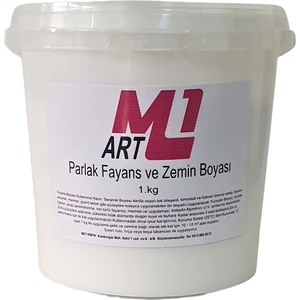 M1 Art Parlak Fayans ve Zemin Boyası 1 kg  Solvent Bazlı