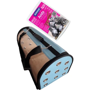 Vision Şeffaf Kedi Yorkshire Köpek Extra Taşıma Çantası Açık Mavi ve 12LI Sticks