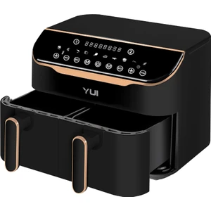 M45 8 Litre (4+4) Seramik Çift Hazneli Smart Airfryer Fritöz Siyah