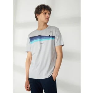 Discovery Expedition Bisiklet Yaka Baskılı Gri Erkek T-Shirt HARDAP