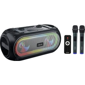 MD-30KP 16W LED Işıklı Bt Tws Kablosuz Çift Mikrofonlu Toplantı-Parti Hoparlör