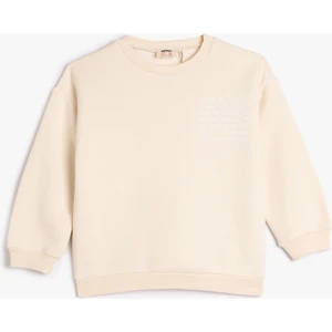 Basic Sweatshirt Şardonlu Bisiklet Yaka