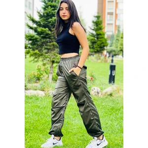 Kız Çocuk Jogger Yüksek Bel Elastik Paça Paraşüt PANTOLON-PNT-0032