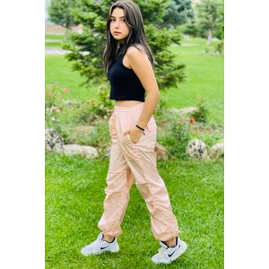 Kız Çocuk Jogger Yüksek Bel Elastik Paça Paraşüt PANTOLON-PNT-0032