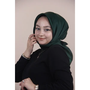 Koyu Zümrüt Siyane Scarf Kristal Eşarp