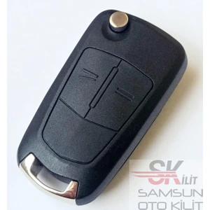 Skilit Samsun Oto Kilit Opel Astra H Corsa D Anahtar Kabı Kumanda Kabı 2 Tuşlu Vidalı Damla Logolu