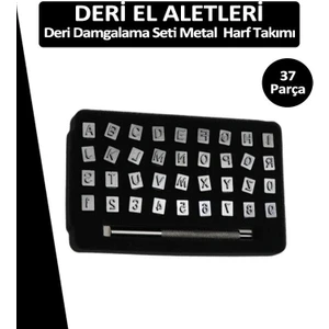 Deri Damgalama Seti 37 Parça Metal Harf Takımı