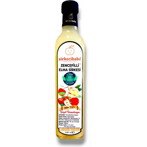 El Yapımı Zencefilli Elma Sirkesi | Ginger & Apple Cider Vinegar 500 ml (Hand Made Vinegar)