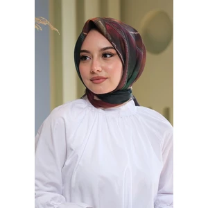 Soyut Desen Bordo Pamuk Eşarp