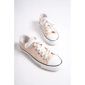 MBCVS200BJ Düz Taban Bağcıklı Erkek Bej Bez Spor Ayakkabı & Sneaker
