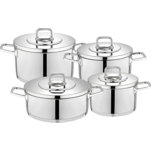 Prime Çelik Tencere Seti 8 Parça Inox