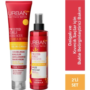 URBAN Care Hibiscus&Shea Butter Kıvırcık ve Dalgalı Saçlara Özel Saç Bakım Seti-Vegan
