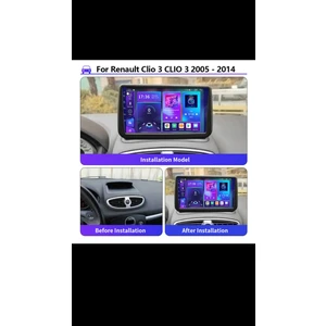 Sound City Clio 3 2006-14 Multimedya 2gb Ram 32 GB Hafıza CarPlay/androidauto kamera hediyeli